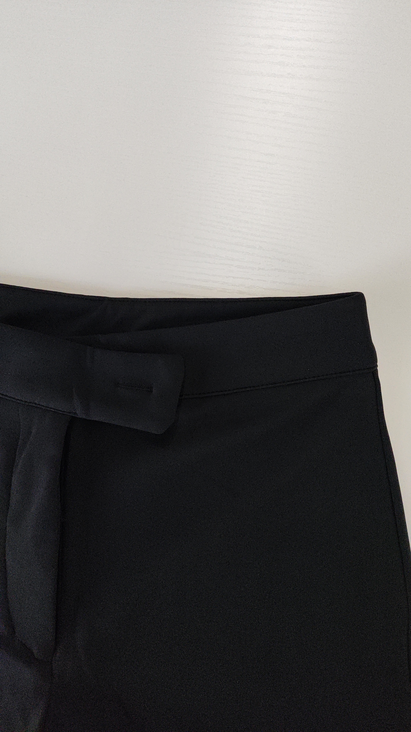 Woman's High Waist Asymmetric Button Slim Ankle Pants-Aegean-sea