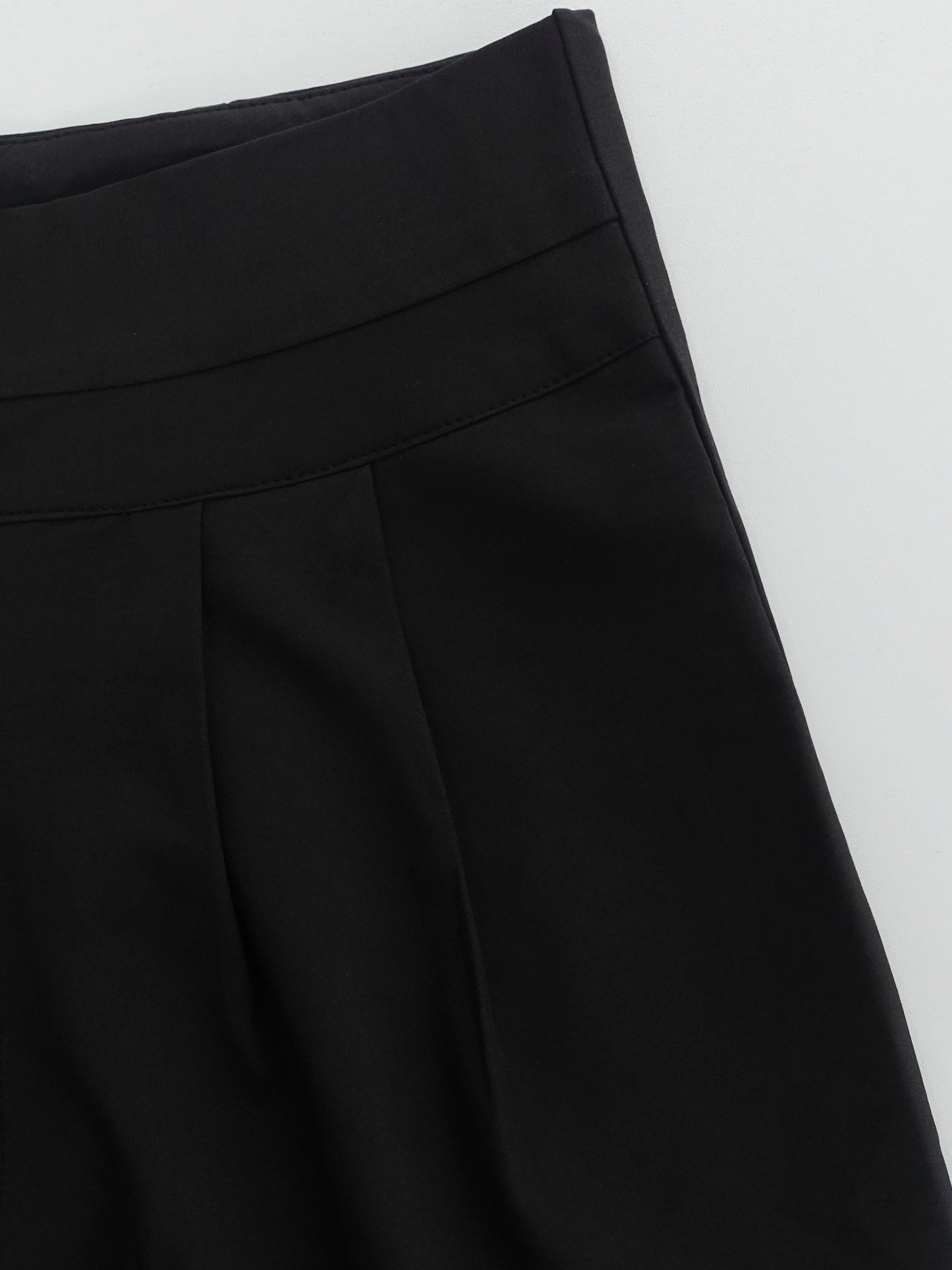 Women's Black High-Waisted Wide Leg Trousers-Aegean-sea