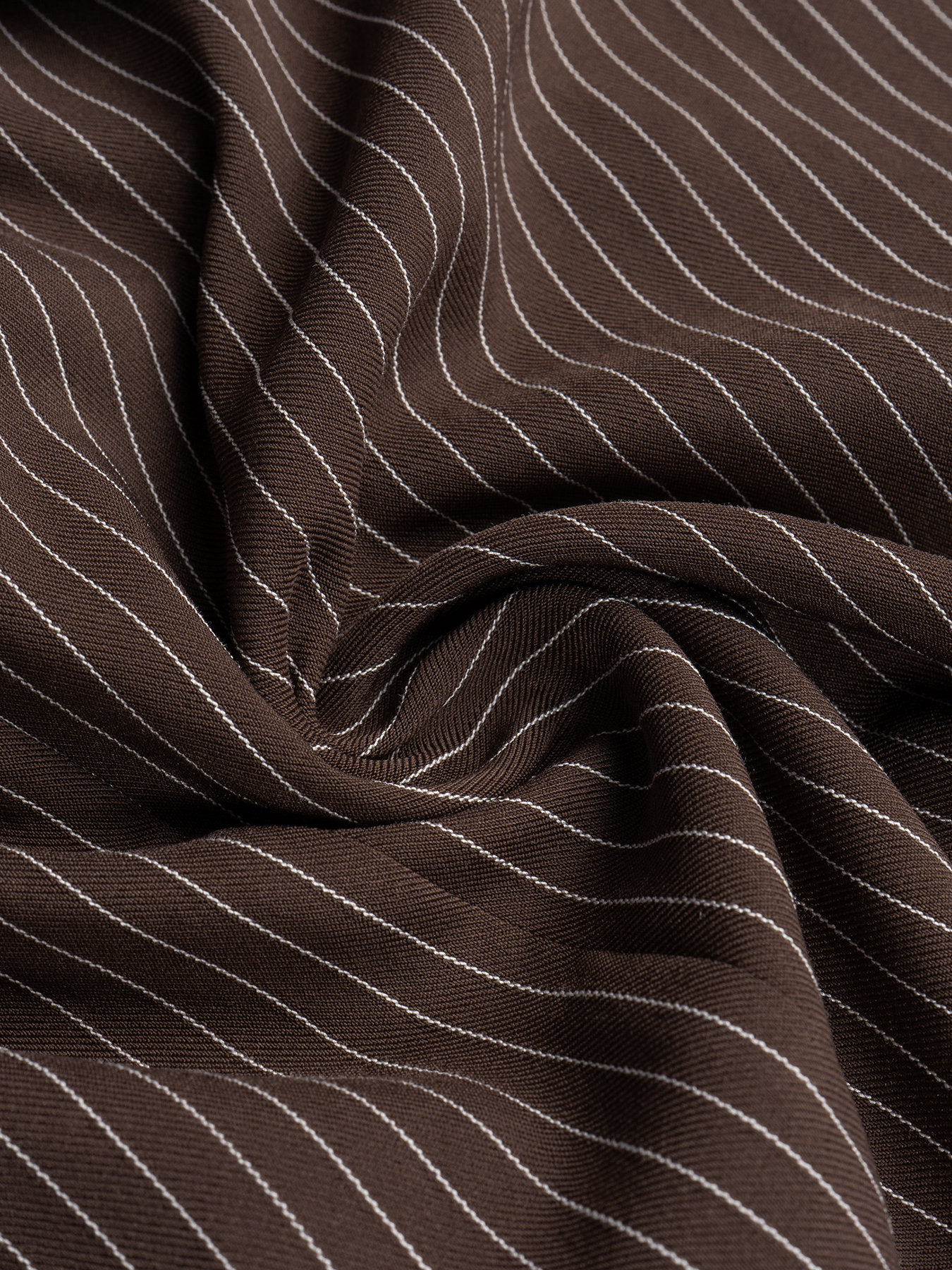 Brown Striped Suit Dress Woman Belted with Belt Roll-up Collar Long-Sleeve Short Skirt-Aegean-sea