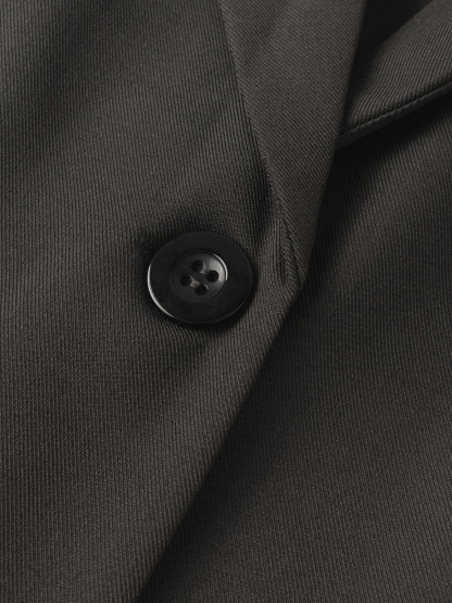 Women's Blazer with Contrast Striped Sleeve Detail-Aegean-sea