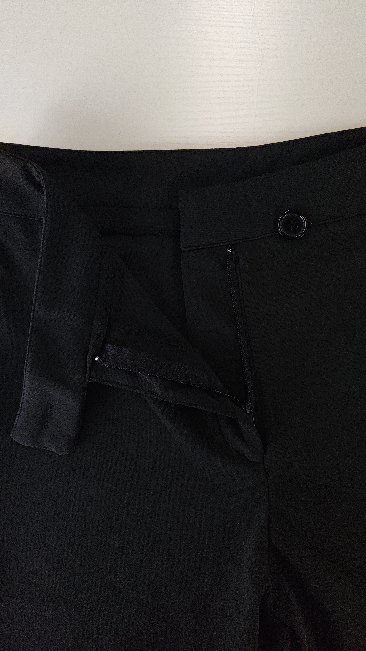 Woman's High Waist Asymmetric Button Slim Ankle Pants-Aegean-sea