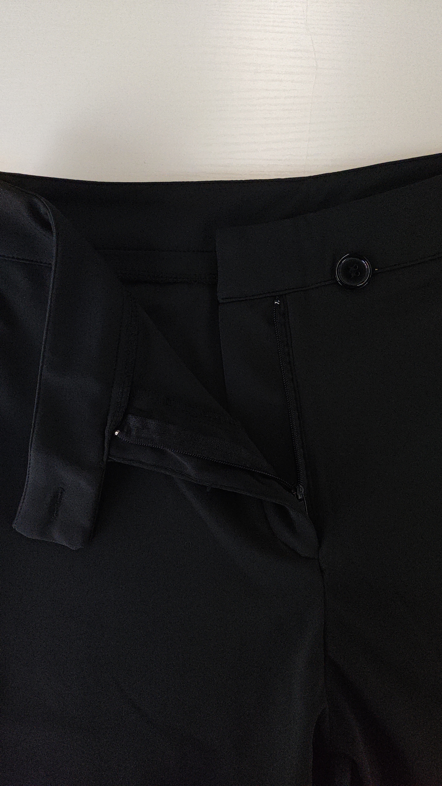 Woman's High Waist Asymmetric Button Slim Ankle Pants-Aegean-sea