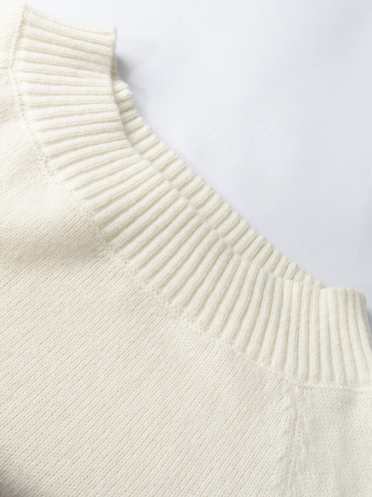 Women's Casual Off-the-Shoulder Knit Sweater-Aegean-sea