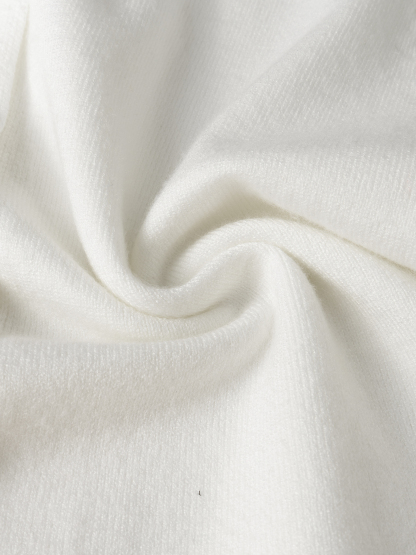 Female Elegance Fashion Feather Design Single-Colored Knit Cardigan-Aegean-sea