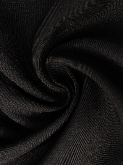 Woman's Black Cropped Double-Breasted Jacket with Metal Buttons-Aegean-sea