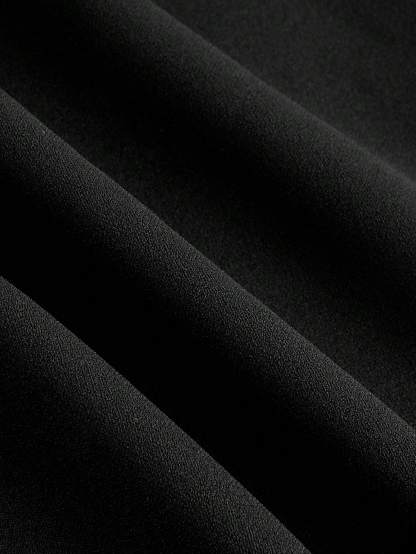 Women's Black Cowl Neck Lace-Insert Wide-Leg Jumpsuit-Aegean-sea