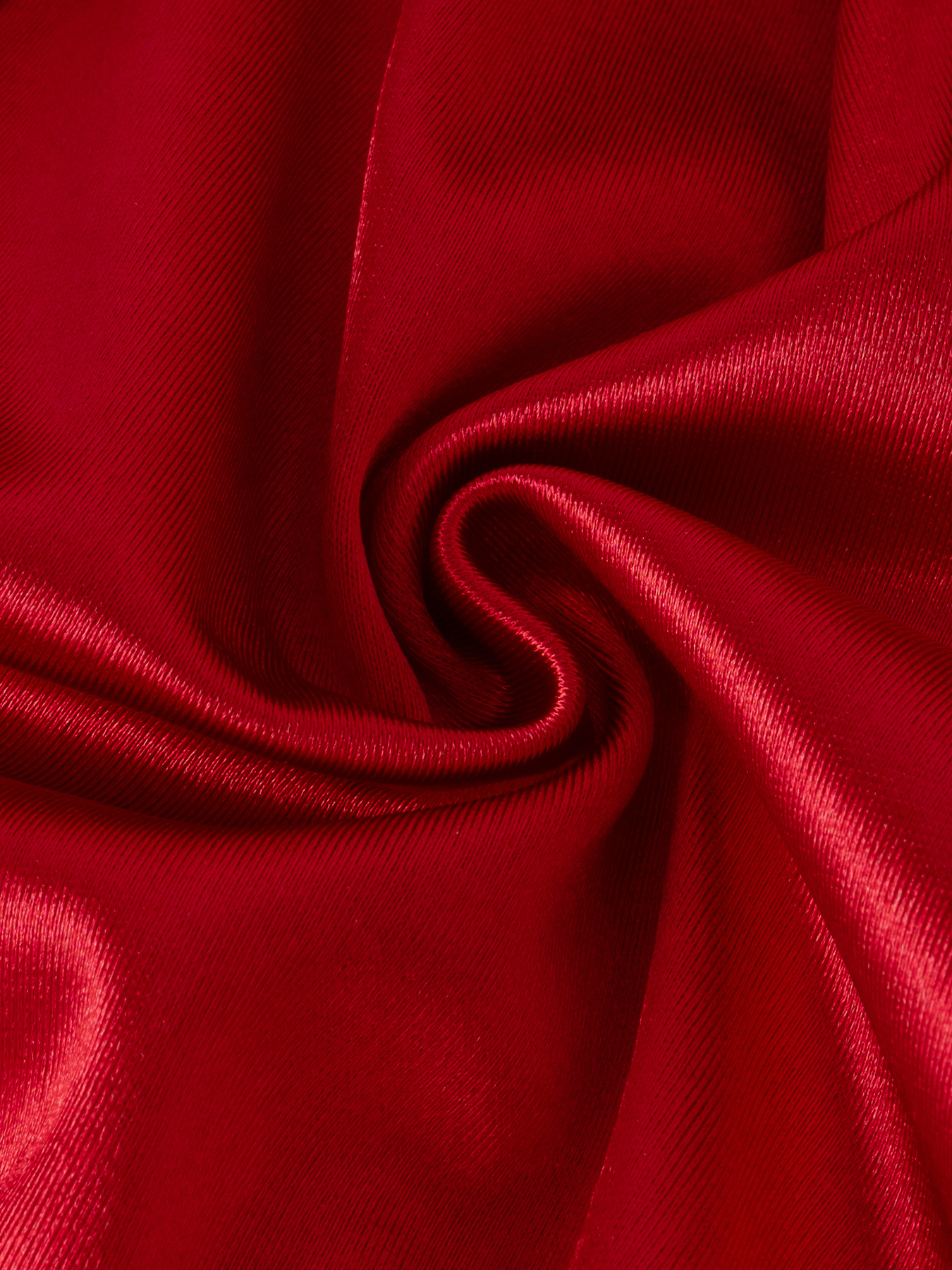 Women's Red Satin Deep V-Neck Bell Sleeve Crop Top-Aegean-sea