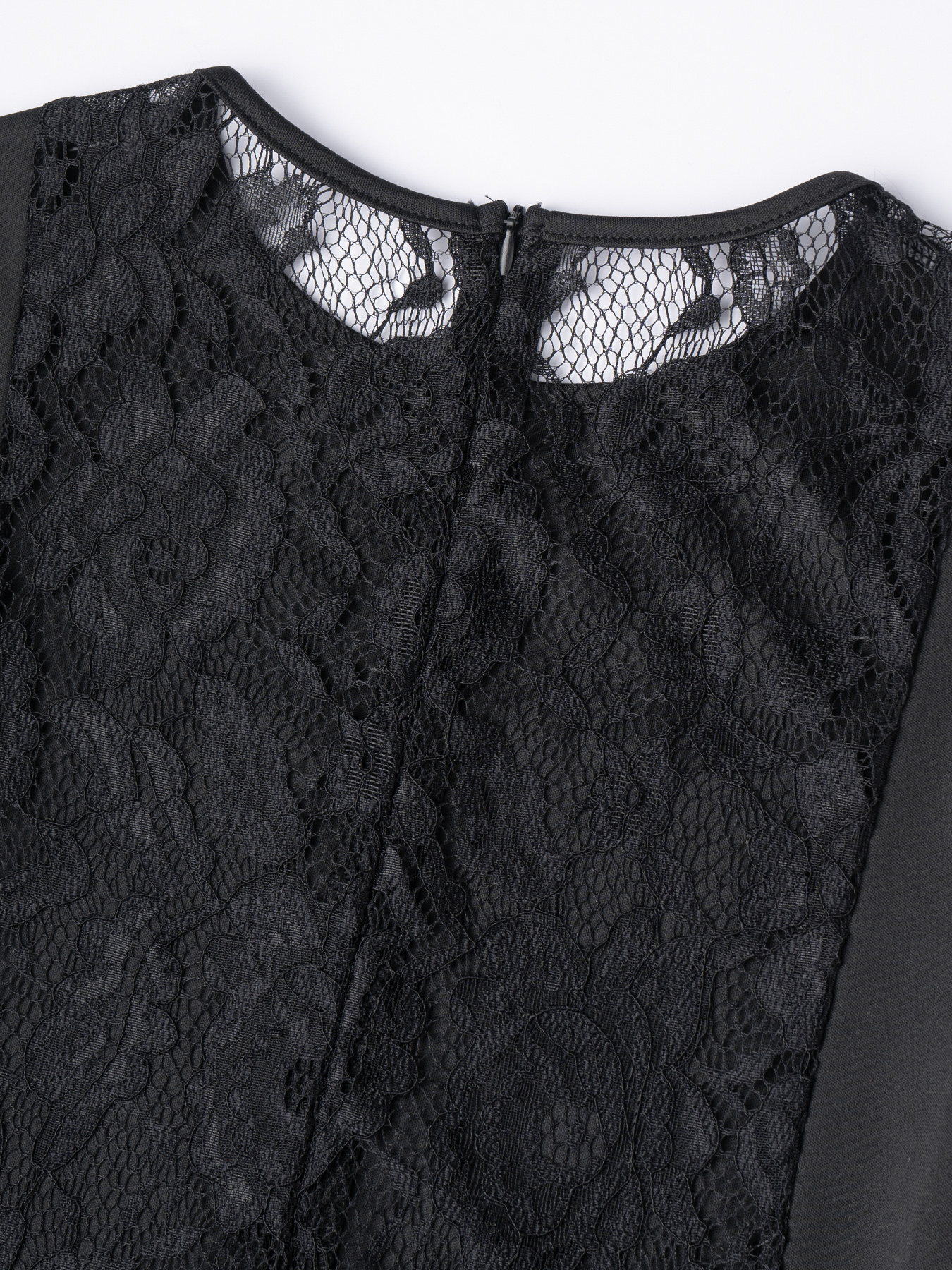 Black lace back-baring, long-sleeved, hip-to-hip dress, workplace party-style body-fitting mid-length skirt