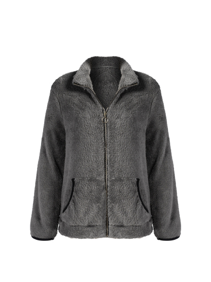 Women's Plush Fleece Jacket | Ultra-Soft Longline Coat with Pockets-Aegean-sea