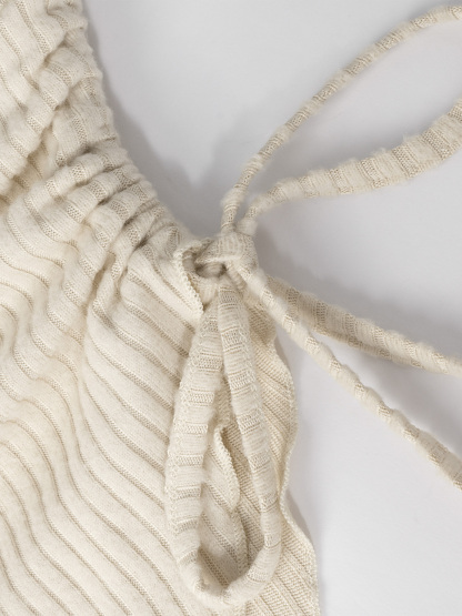 Correa ribeteada de cuello de cowl Correa lateral Correa asimétrica superior-Aegean-sea