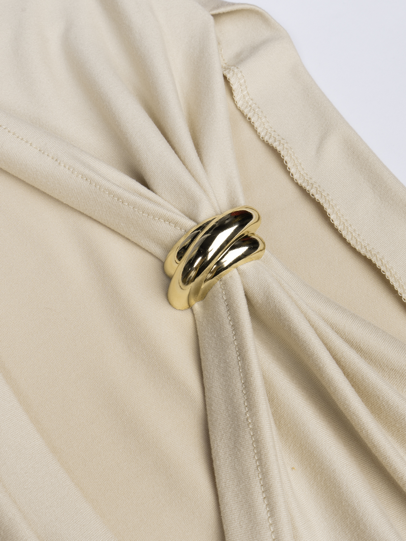 Hollow-out tops with metal buttons, long sleeves waist tight underclothes-Aegean-sea