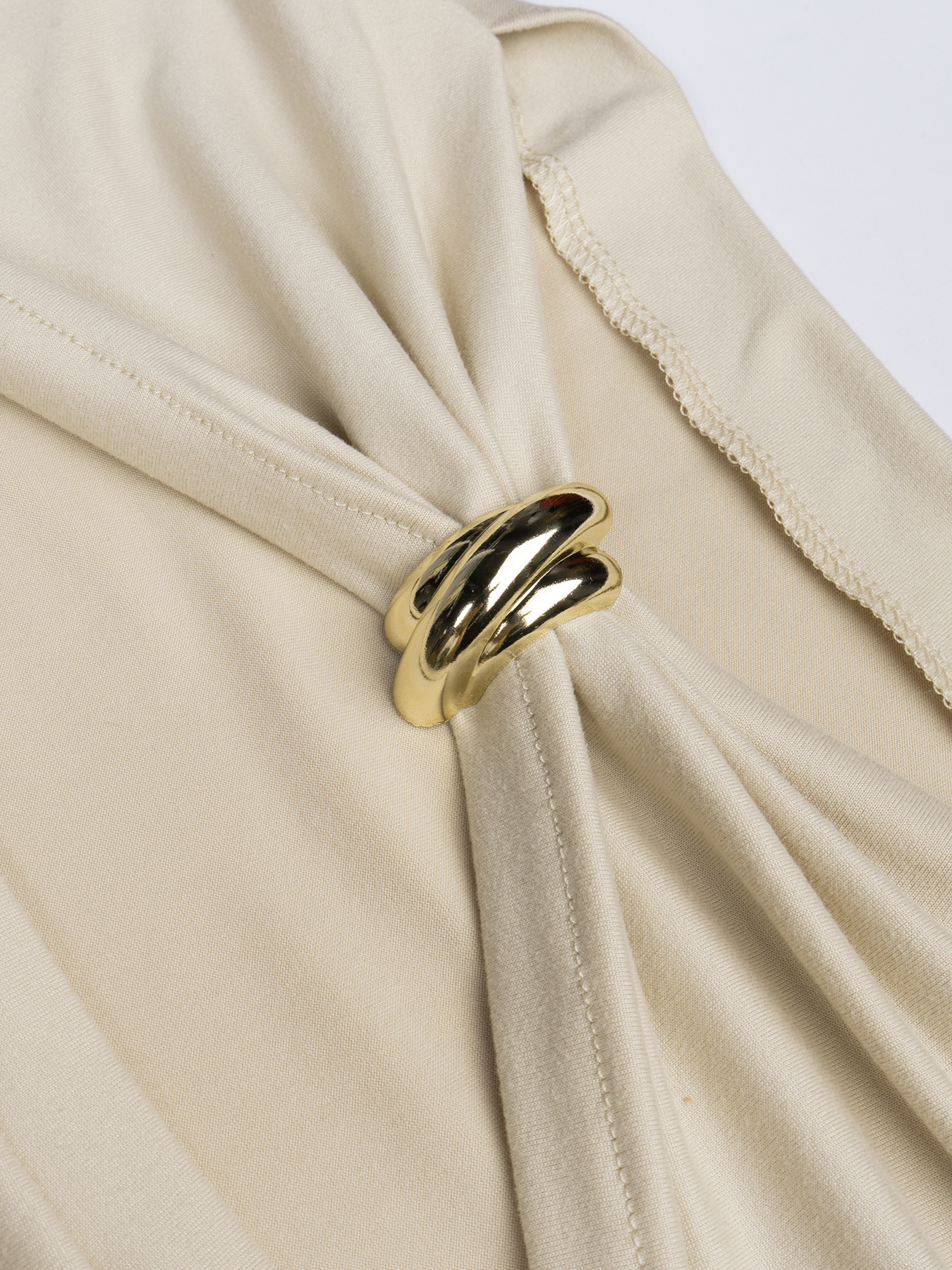 Hollow-out tops with metal buttons, long sleeves waist tight underclothes-Aegean-sea