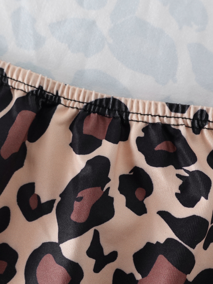 Vestido Maxi de sirena sin espalda con tirantes de estampado de leopardo salvaje vintage para mujer-Aegean-sea