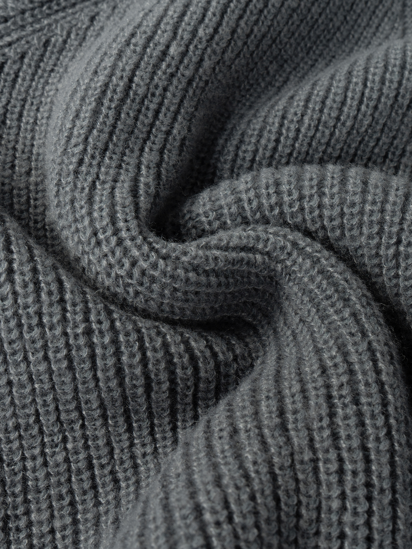 Gray Button-Front Loose Fit Knit Cardigan-Aegean-sea