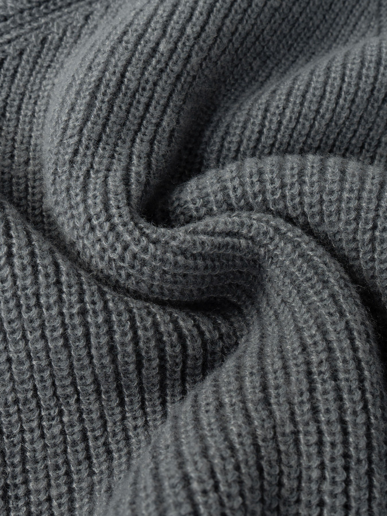 Gray Button-Front Loose Fit Knit Cardigan-Aegean-sea