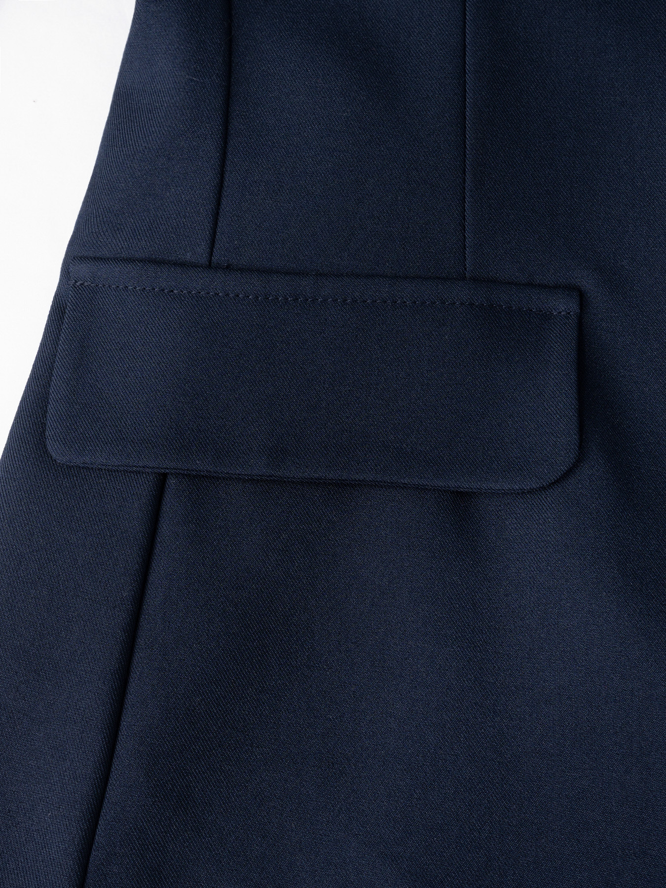 Navy Blue Double-Breasted Blazer with Gold-Tone Buttons