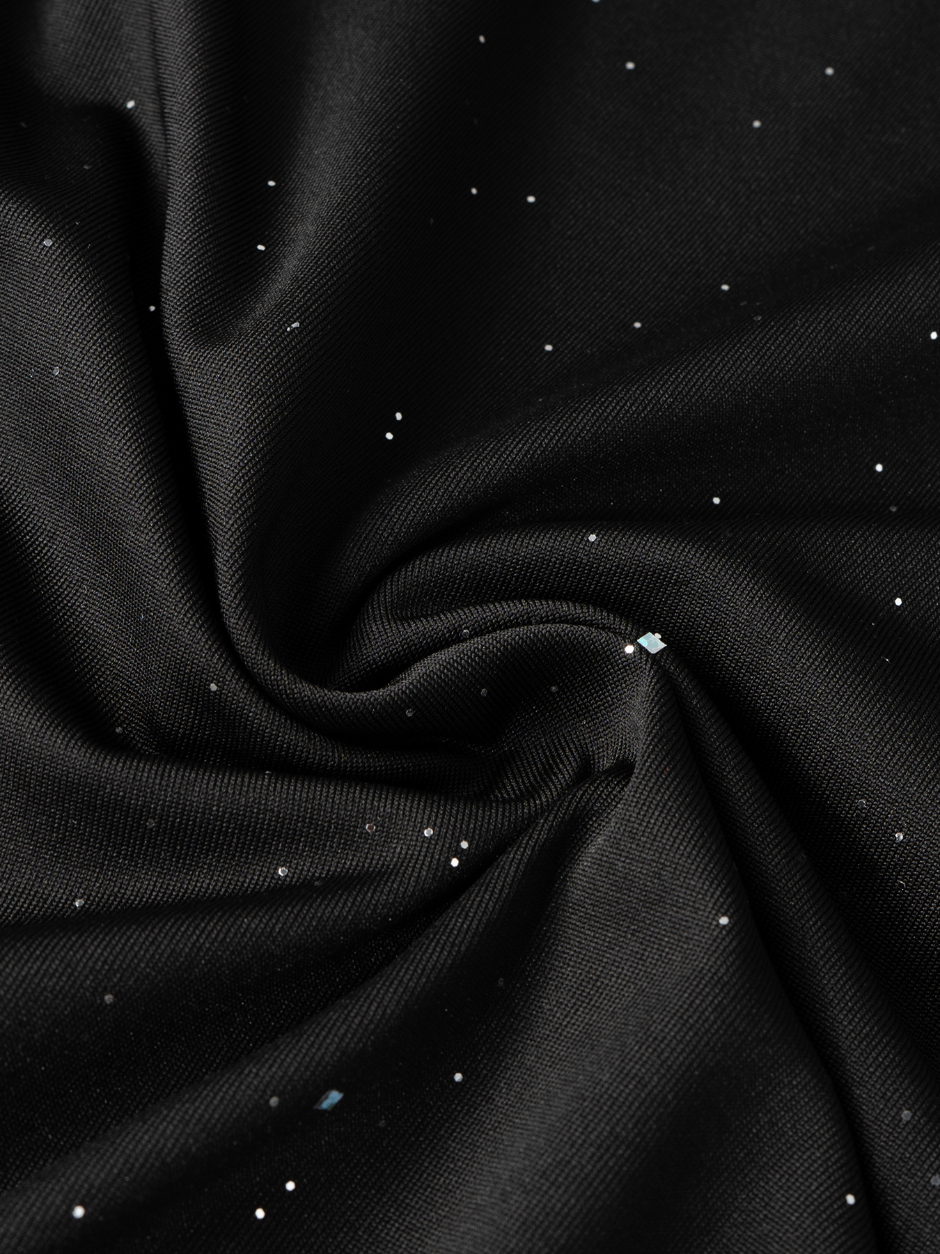 Black Mesh Minidress with Long-Sleeve Spangled and Women‘s Bodysuit-Aegean-sea