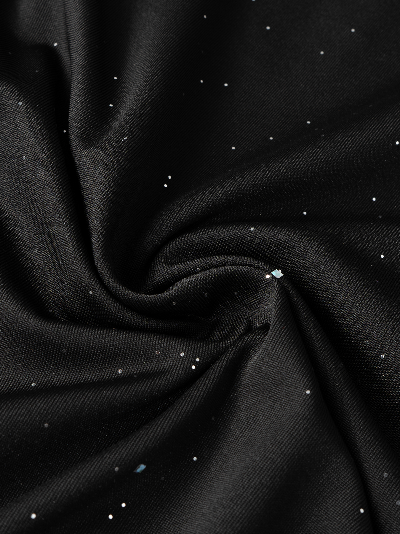 Black Mesh Minidress with Long-Sleeve Spangled and Women‘s Bodysuit-Aegean-sea