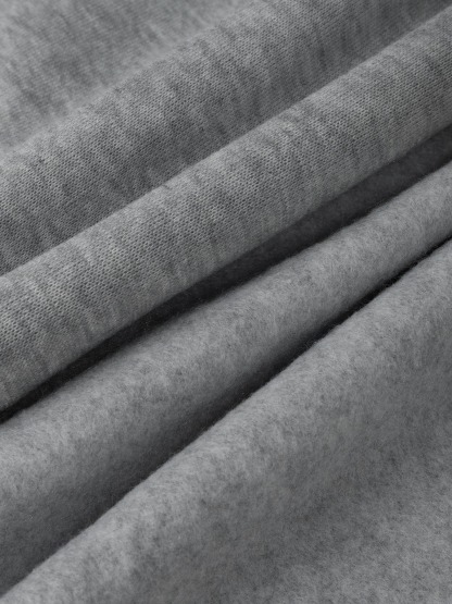 Light gray high waist drawstring broad leg wei pants woman, loose sagging feeling lazy wind pants