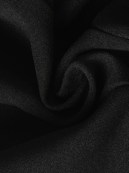 Woman's Black Sleeveless Button-Front Peplum Waistcoat