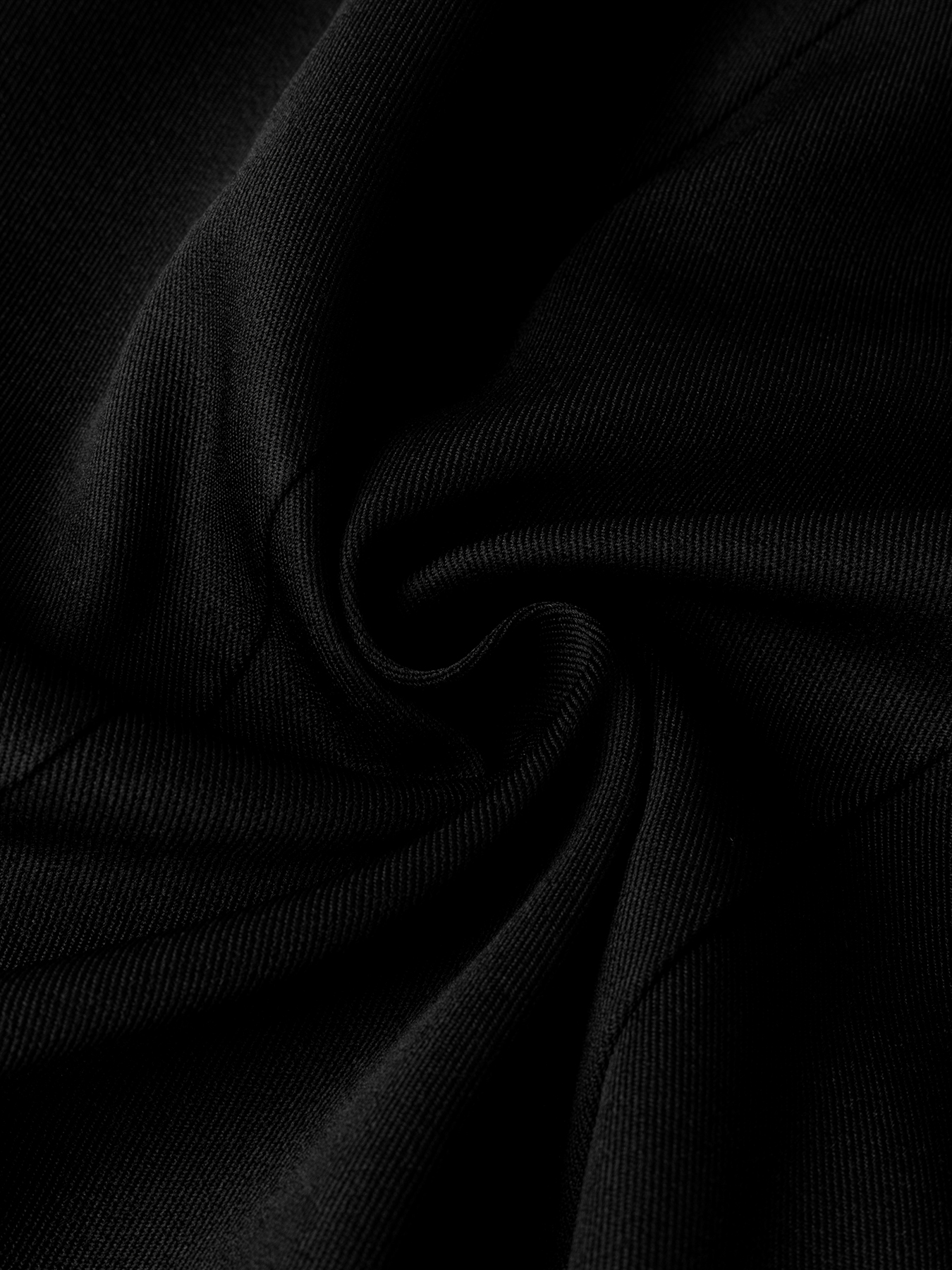 Black Cut-Way Suit Dress Pure Dark V-neck Long-Sleeve Short Skirt-Aegean-sea