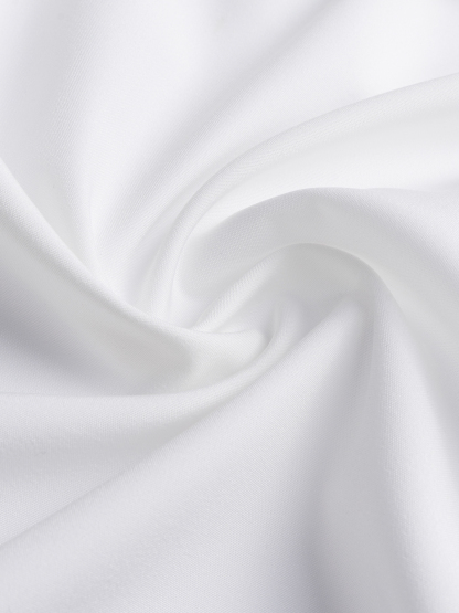 Women's White Blouse with Statement Buttons and Lantern Sleeves-Aegean-sea