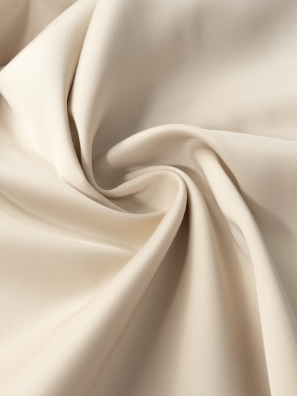 Light Beige Satin Cowl Neck Maxi Dress with Bell Sleeves and Drawstring Waist-Aegean-sea