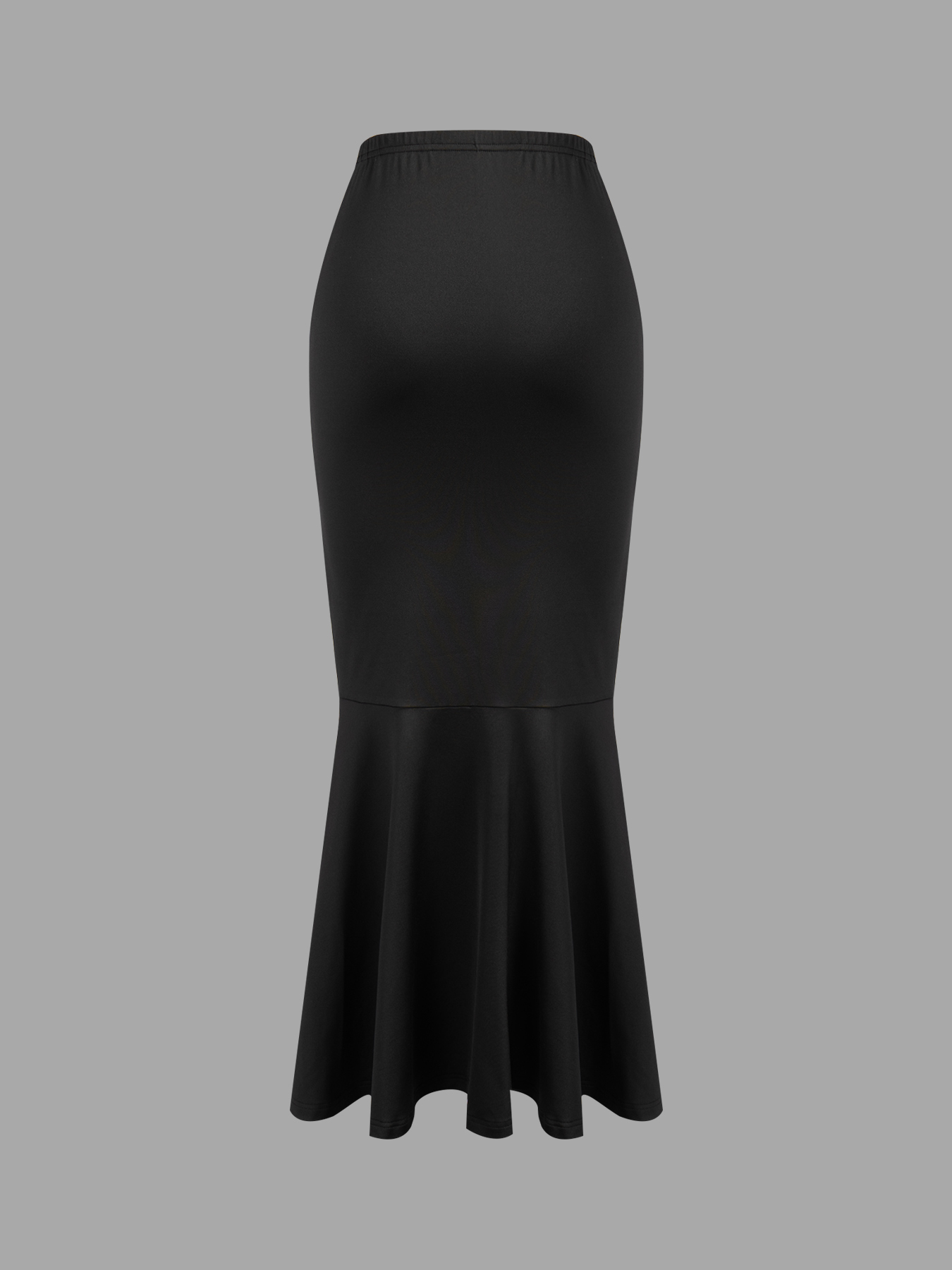 Set de dos piezas Blusa envolvente con estampado abstracto blanco y negro y minifalda de sirena arremolinada-Aegean-sea