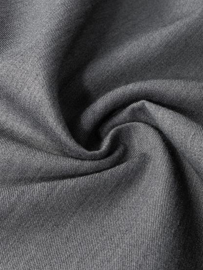 Woman's Gray Wide-Leg Pants with Black Sash Detail-Aegean-sea