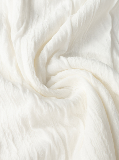 Women's White Textured Cami Top with Metal Chain Strap Detail-Aegean-sea