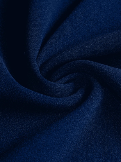 Woman's Decorative Double-Breasted High-Waist Suspender Wide-Leg Pants-Aegean-sea