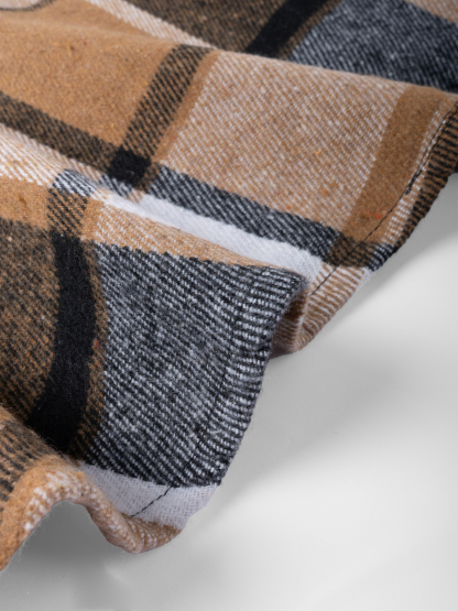 Women‘s plaid shoulder straps A-short skirt