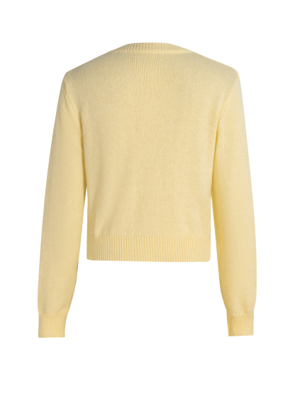 Stylish Cropped Knit Cardigan - Button-Front Casual Women's Top-Aegean-sea