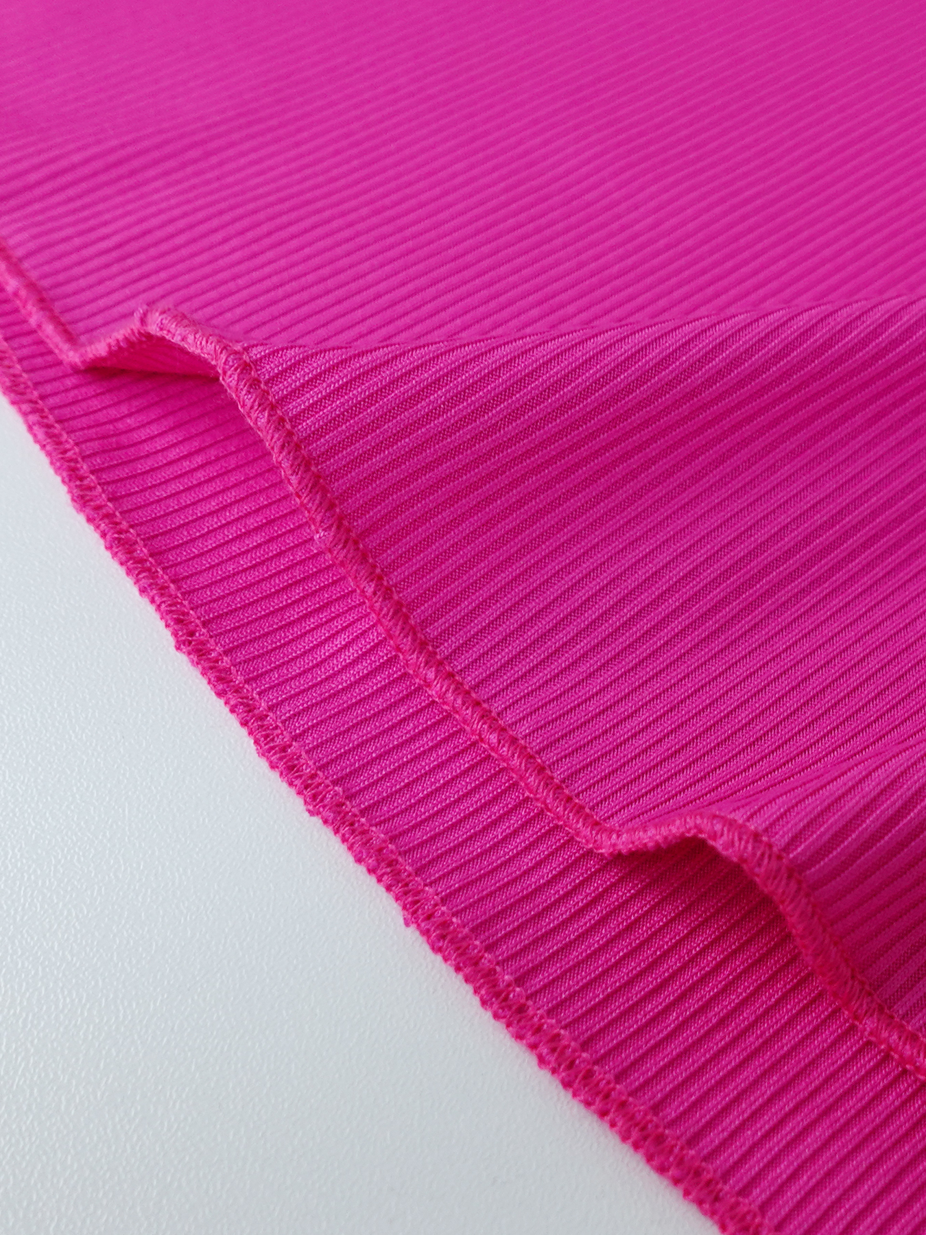 Woman's Fuchsia Tie Shoulder Sweetheart Neck Ruched Bodycon Midi Dress-Aegean-sea