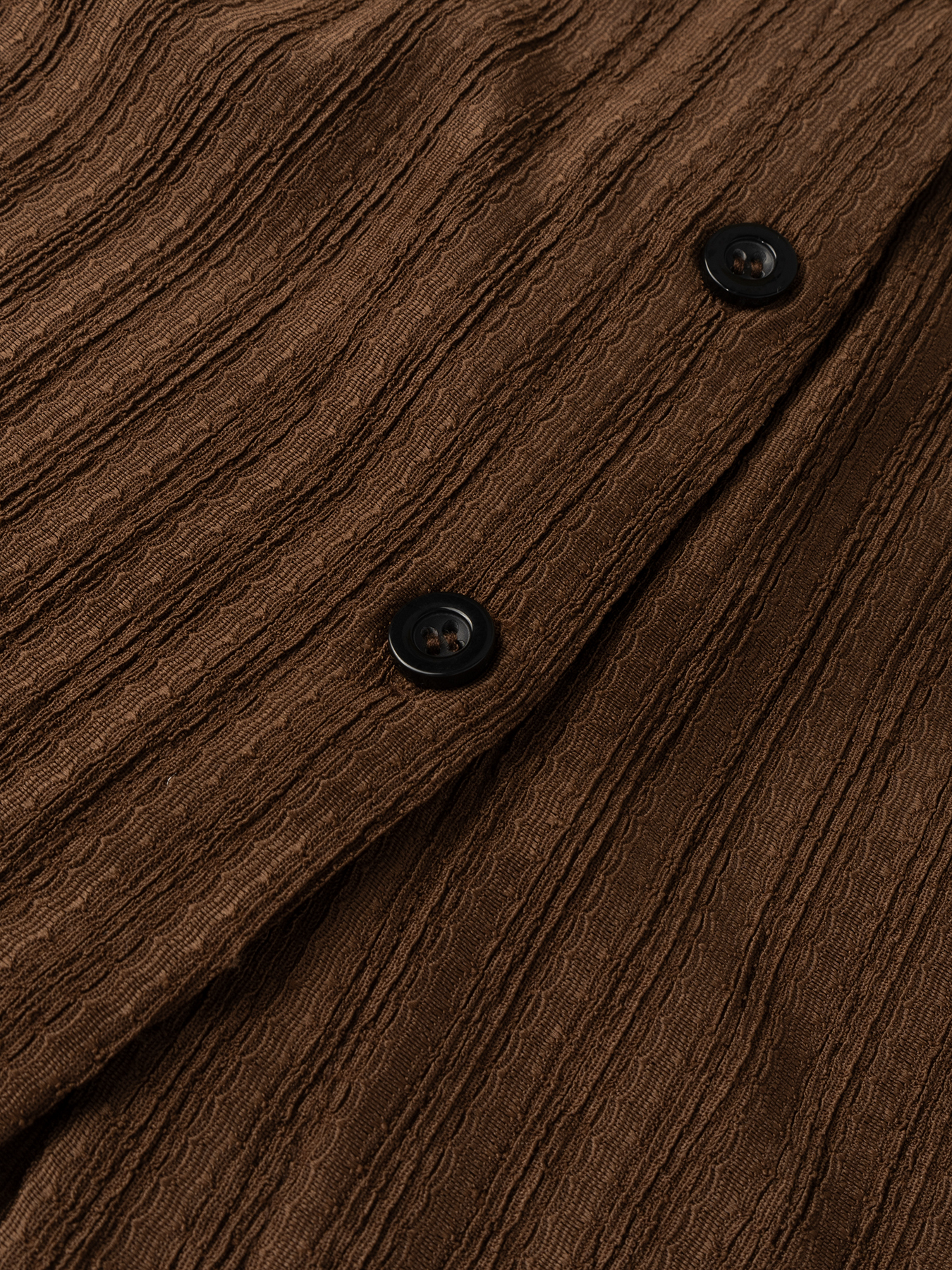 Woman's Chocolate brown striped collared cardigan-Aegean-sea