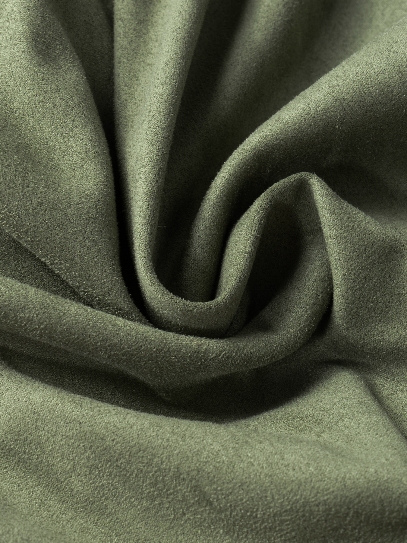 Black and green contrasting reversal suede shirt Loose long-sleeved jacket jacket jacket