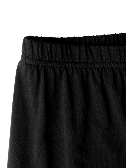 Woman's Black Lace Embellished Long-Sleeve Loose Wide-Leg Pants Comfortable Loungewear Two-Piece-Aegean-sea