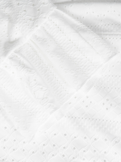 White crocheted strappy skirt, cardigan two-piece set Holiday dress, loose-fitting nightgown set