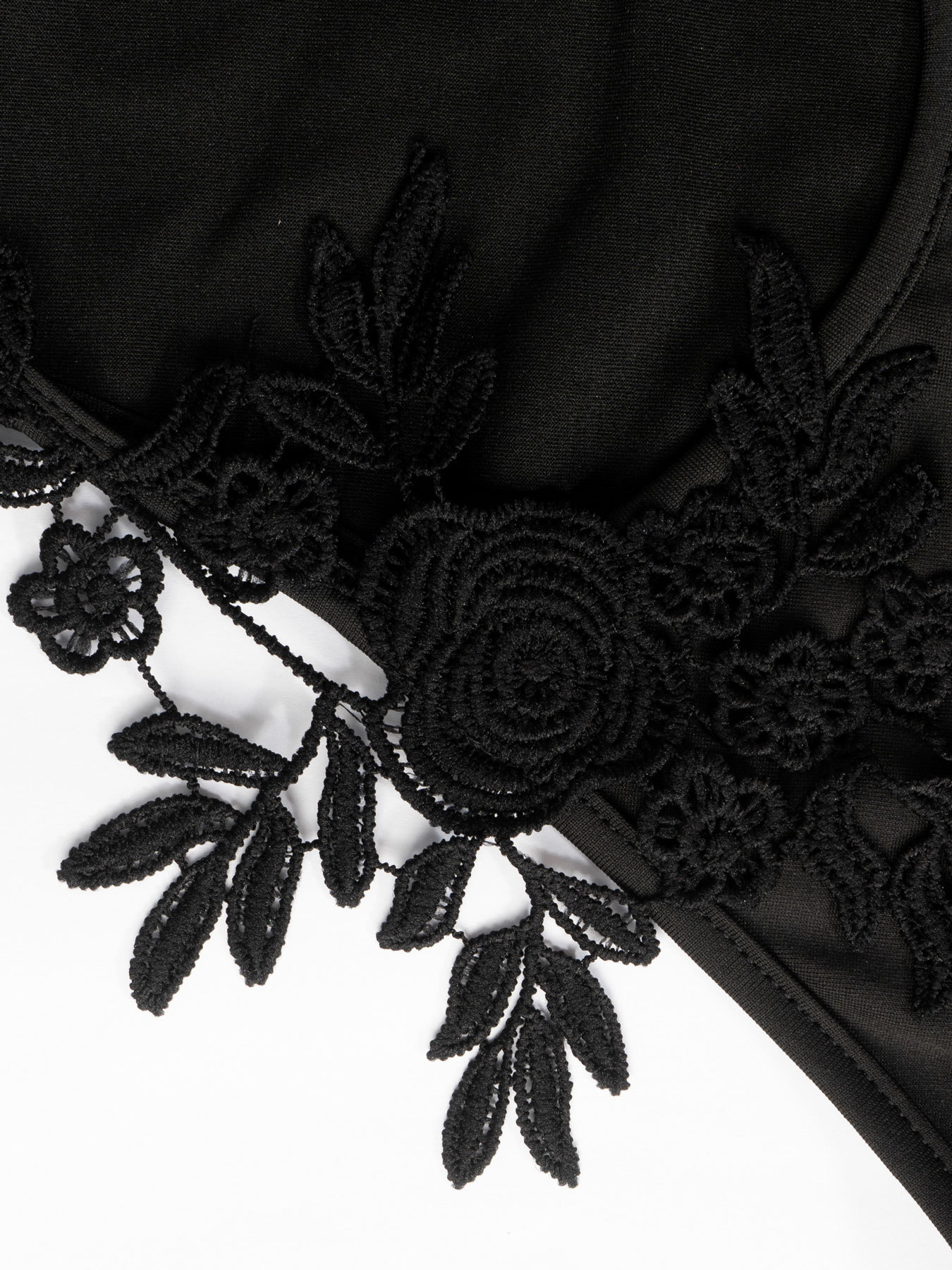 Woman's Black Halter Neck Chest Cutout Floral Dress | Fitted High Slit Midi Sexy Dress-Aegean-sea