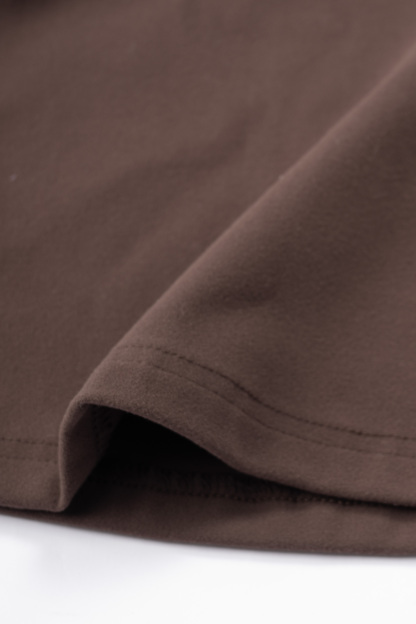 Brown lace waist-length mini-slope pants High-waisted slim-fit flared pants