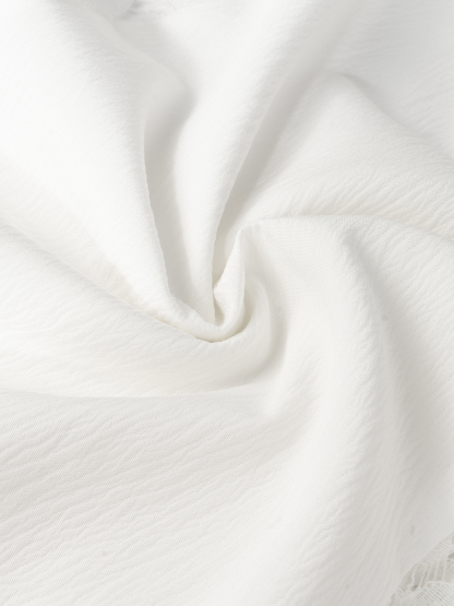 Women's Boho V Neck Long Sleeve Crochet Lace Side Maxi Dress with Tie Back