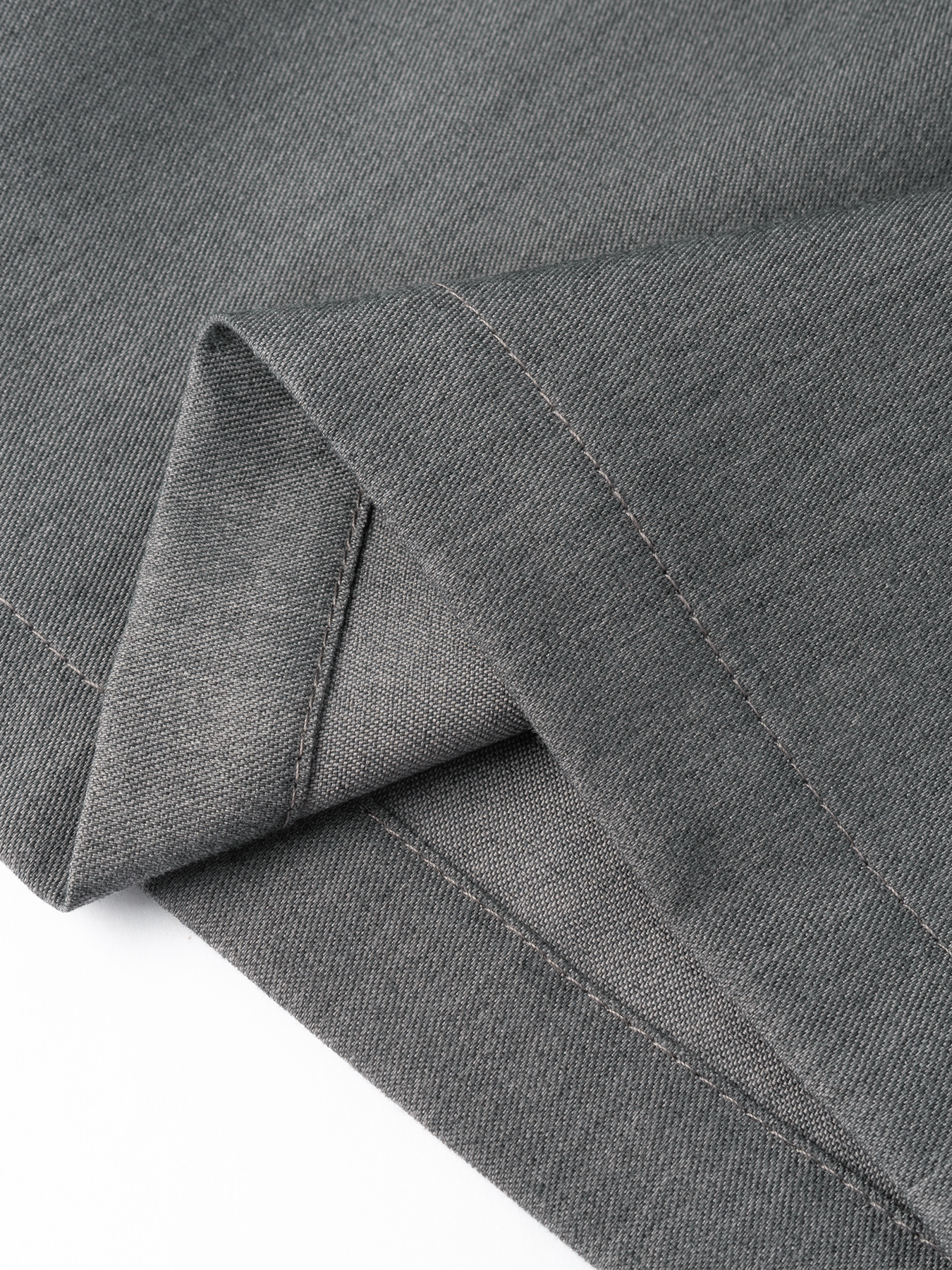 Woman's Gray Wide-Leg Pants with Black Sash Detail-Aegean-sea