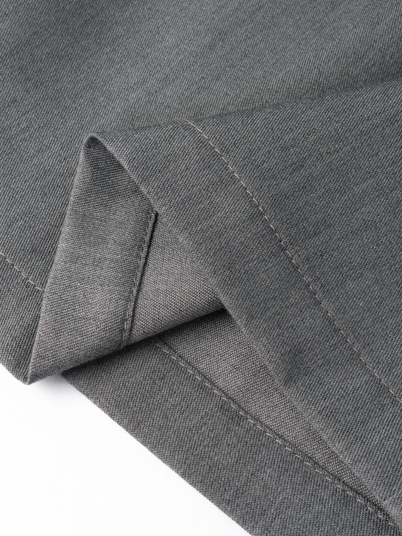 Woman's Gray Wide-Leg Pants with Black Sash Detail-Aegean-sea