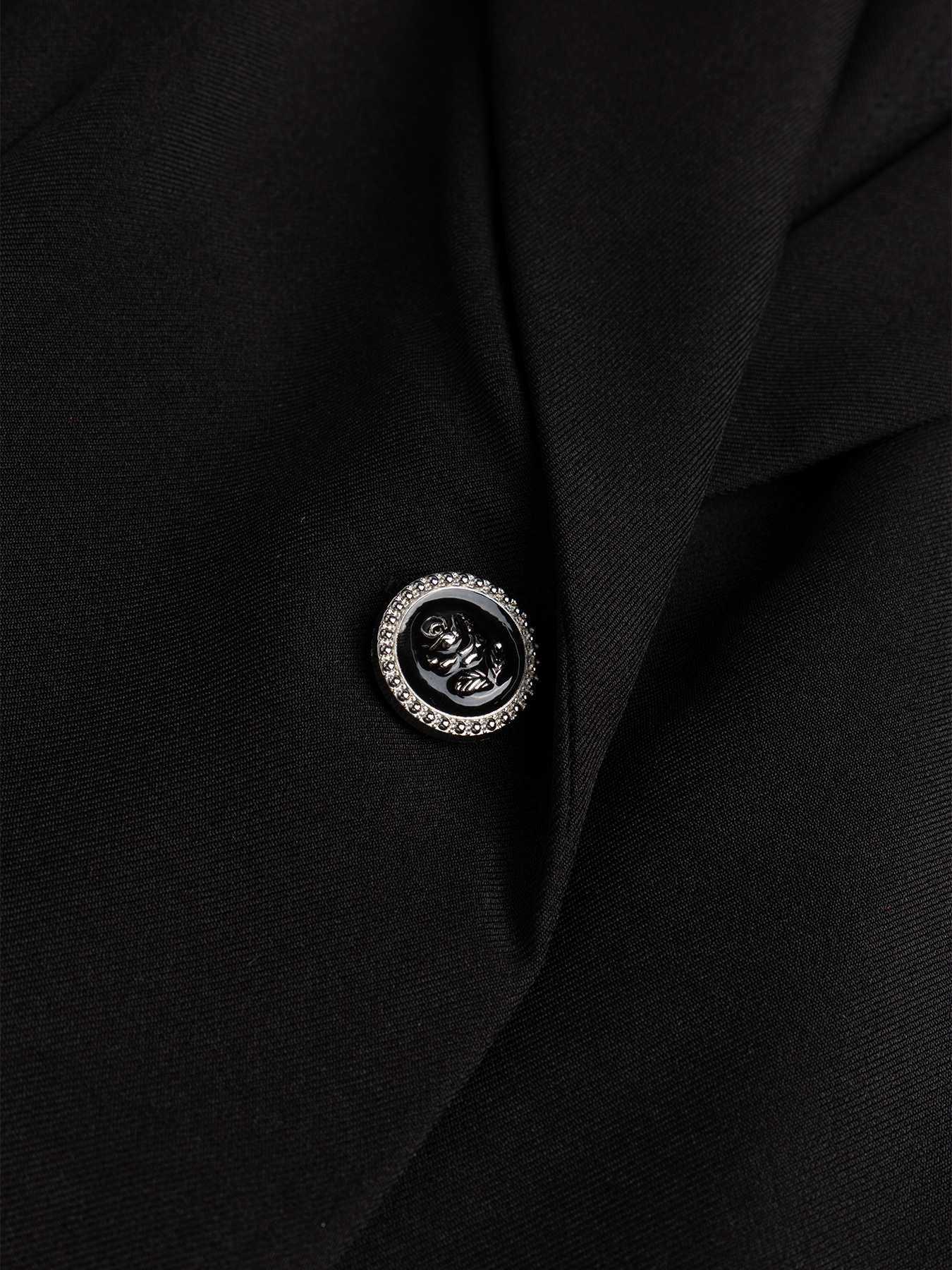 Black Single-Breasted Three-Button Blazer Dress