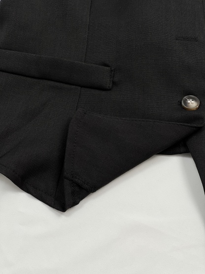 Conjunto de pantalones anchos y chaleco sin mangas de estilo femenino-Aegean-sea