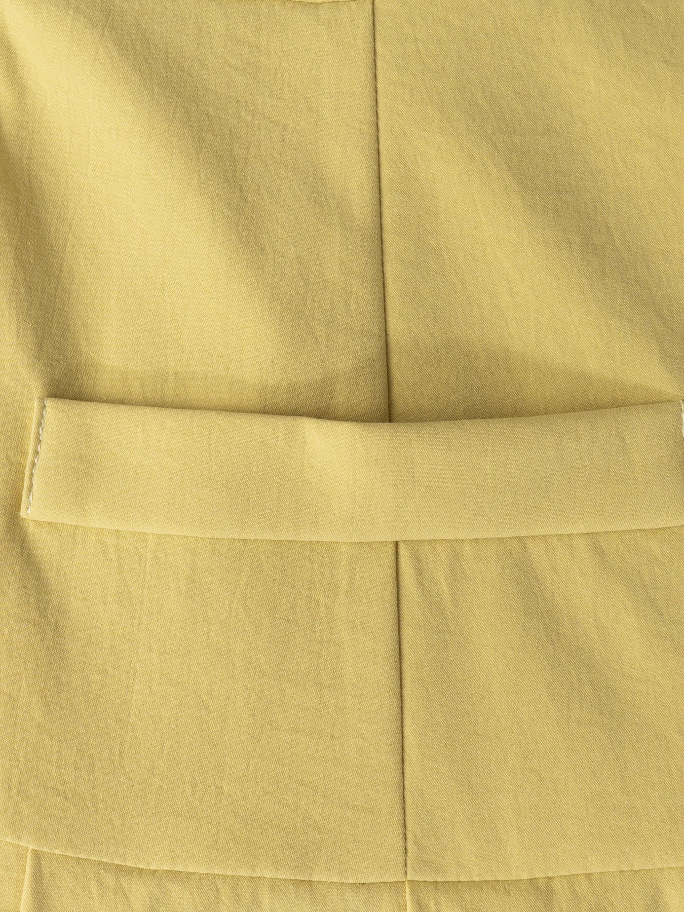 Yellow square-collared, wide-waisted long skirt, long-sleeved single-breasted style dress