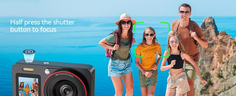 Deatti 4K Digital Camera, 1 Count 64MP Auto FocusDigital Camera, Compact & Portable Camerawith 64G Memory Card & Battery, Gifts forBoyfriend