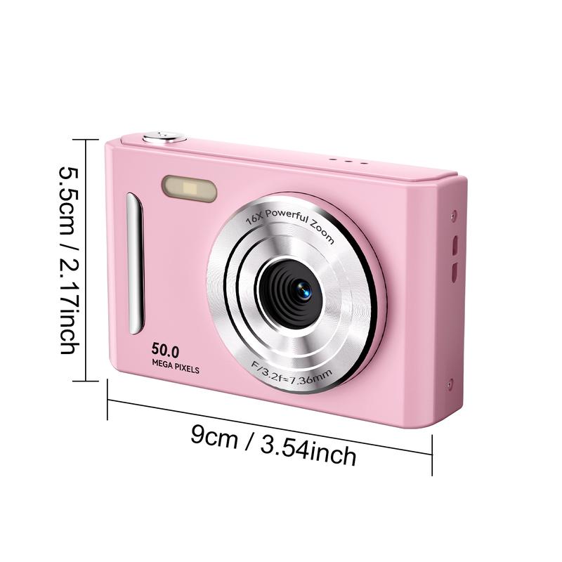 2.4 Inch Screen Digital Camera, Digital Video Camera with 32GB SD Card, Anti-shake Camera with Music Player for Birthday Gift