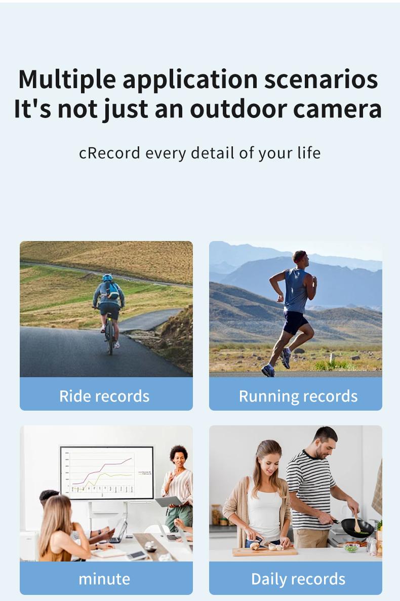 DarlingCase 4K Ultra HD Pocket Action Camera 8in1 with 270° Rotatable Lens 1.33" Display EIS Stabilization TF Card Slot 32GB Memory Card Included Black Audio Charging Wireless Video Transfer Compact Design