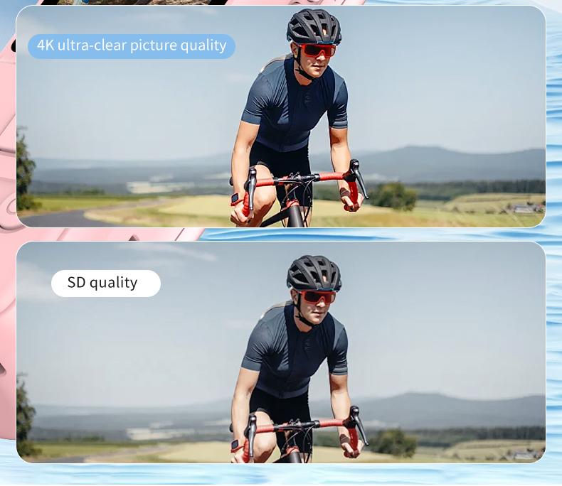 DarlingCase 4K Ultra HD Pocket Action Camera 8in1 with 270° Rotatable Lens 1.33" Display EIS Stabilization TF Card Slot 32GB Memory Card Included Black Audio Charging Wireless Video Transfer Compact Design